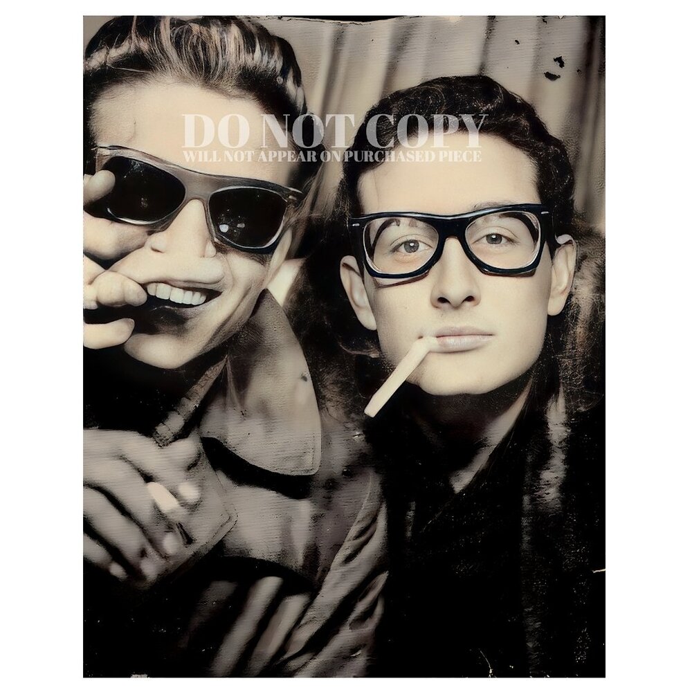 Buddy Holly & Waylon Jennings - RARE 1959 Photograph 11 X 14 - Poster Art Print